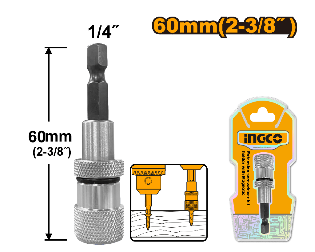 PORTAPUNTAS 1/4" 60 mm (LIMITADOR)