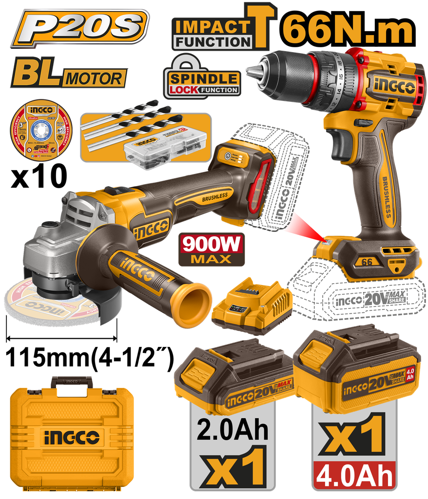 KIT 2 MAQ. ATOR/ 66 Nm + AMOL. 115mm 1000W (SE PUEDE SUSTITUIR POR EL 2602) PREGUNTAR
