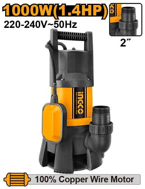 BOMBA SUMERGIBLE AGUAS RESIDUALES  1000W