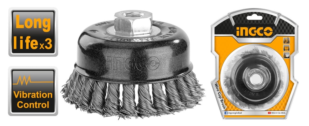 CEPILLO COPA ACERO  TRENZADO 100mm