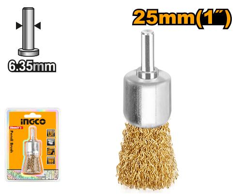 CEPILLO BROCHA ACERO LATONADO 25mm
