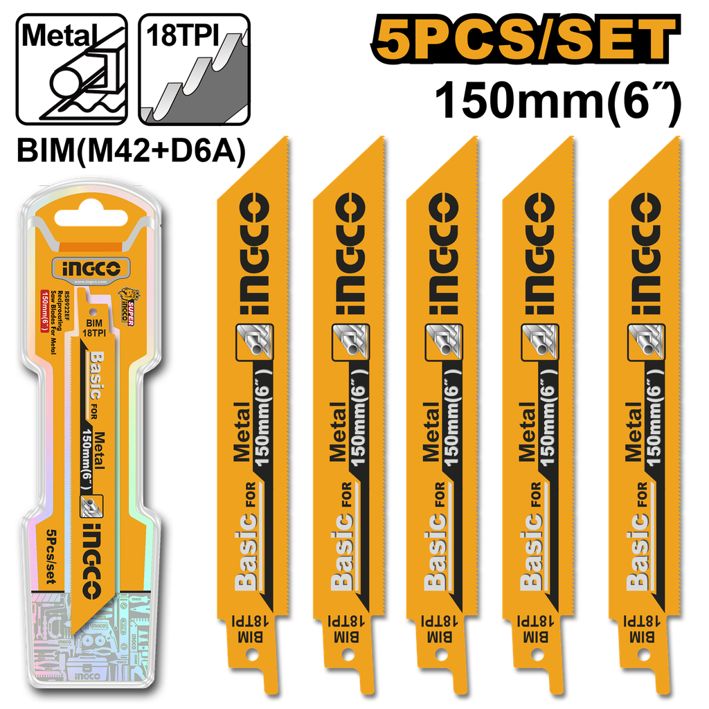 JUEGO 5 PCS SIERRA SABLE METAL