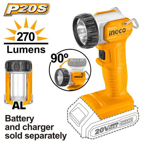 LAMPARA DE TRABAJO 20V  (270 Lumens)