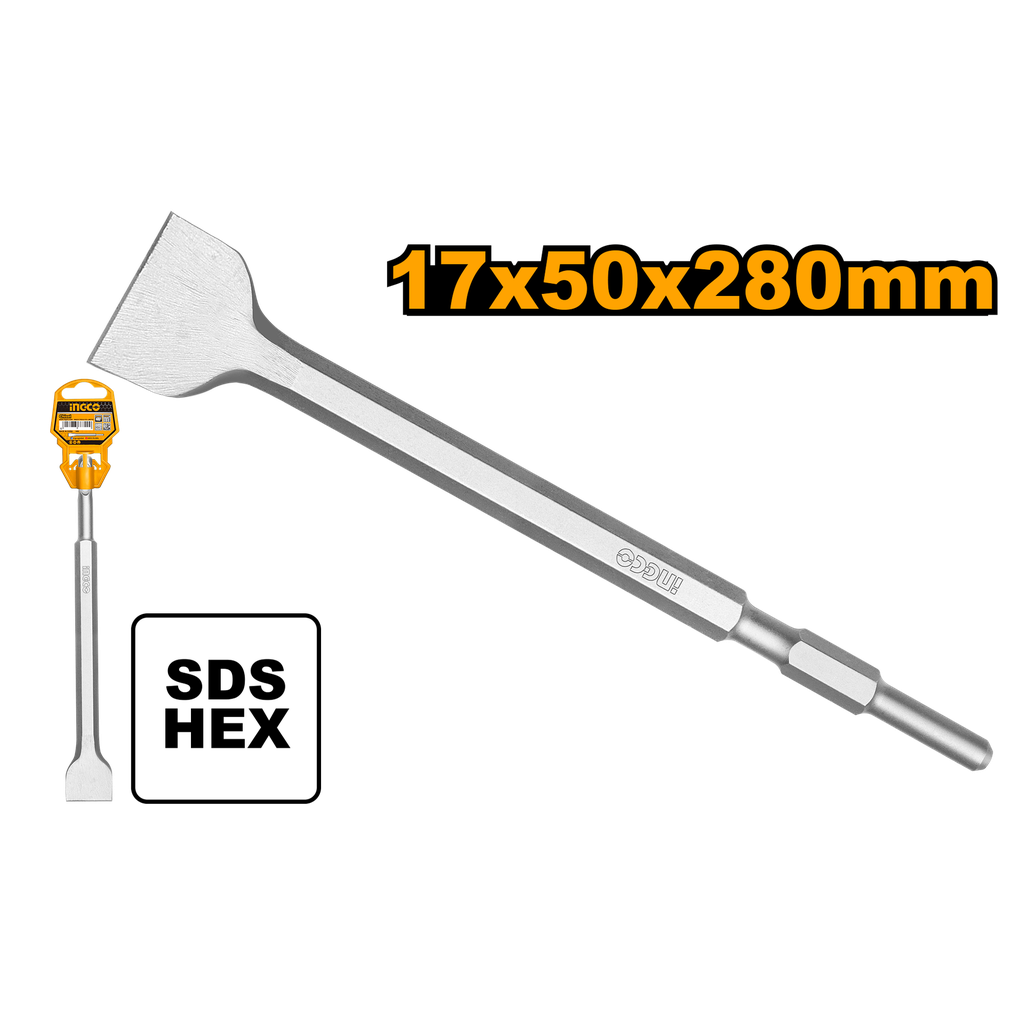 CINCEL PALA ANCHA 50 mm SDS HEX (17X80X50mm)