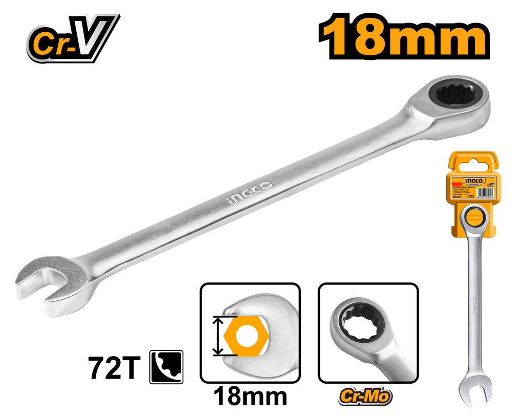 LLAVE COMBINADA CARRACA 18mm