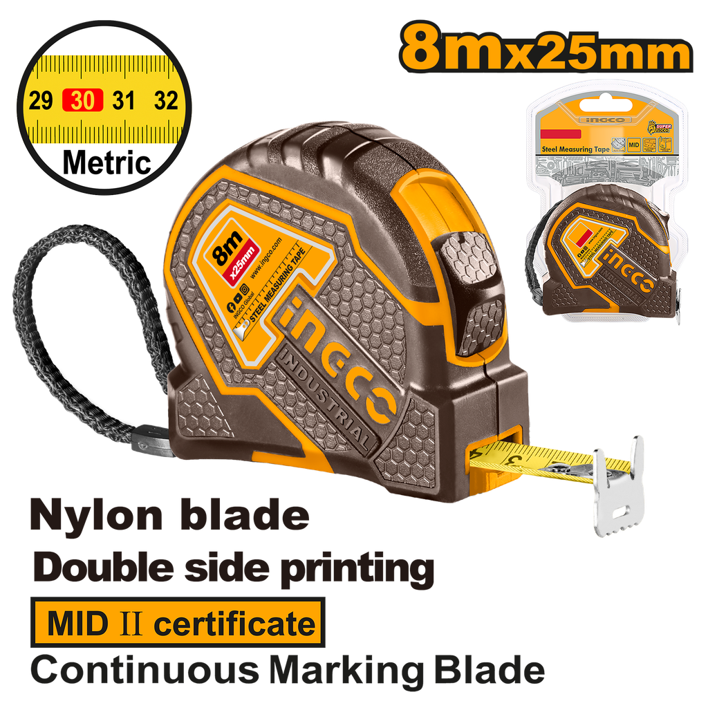 FLEXOMETRO DOBLE CARA 8mts*25mm