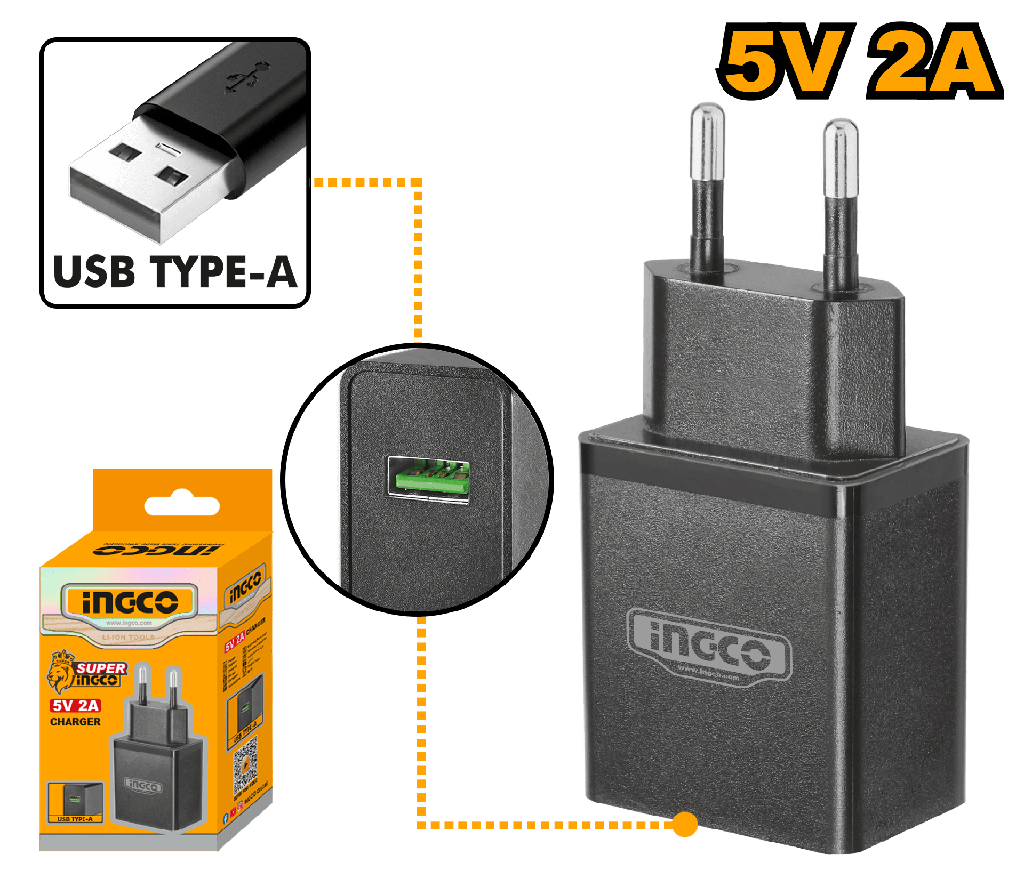 CARGADOR USB 5V * No incluye Cable