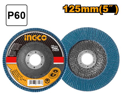 DISCO ABRASIVO LAMINAS ZIRCONIO 125 P60  INGCO FDZ1252