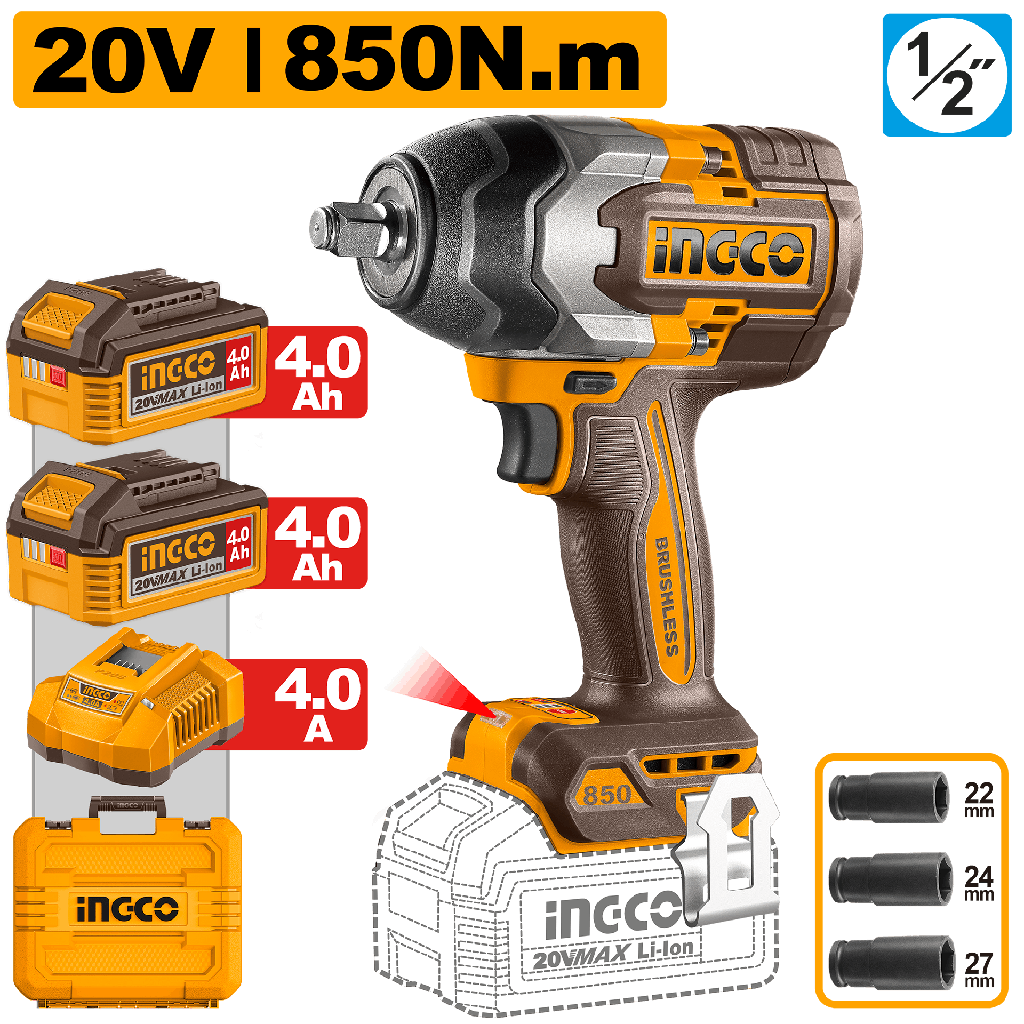 LLAVE IMPACTO 850Nm  20 V