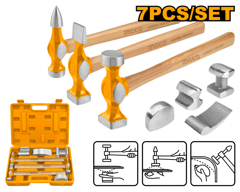 SET 7 PCS  MARTILLO PARA CHAPISTA