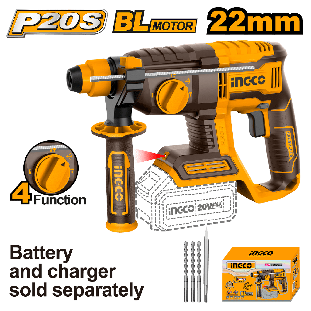 MARTILLO COMBINADO DEMOLEDOR 22mm 20 V * No incluye Car/Bat