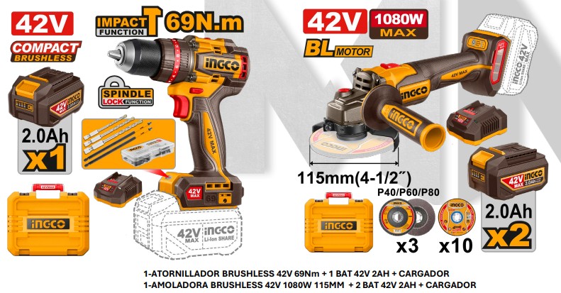 PACK 42V CIDLI426981E + CAGLI4108112E