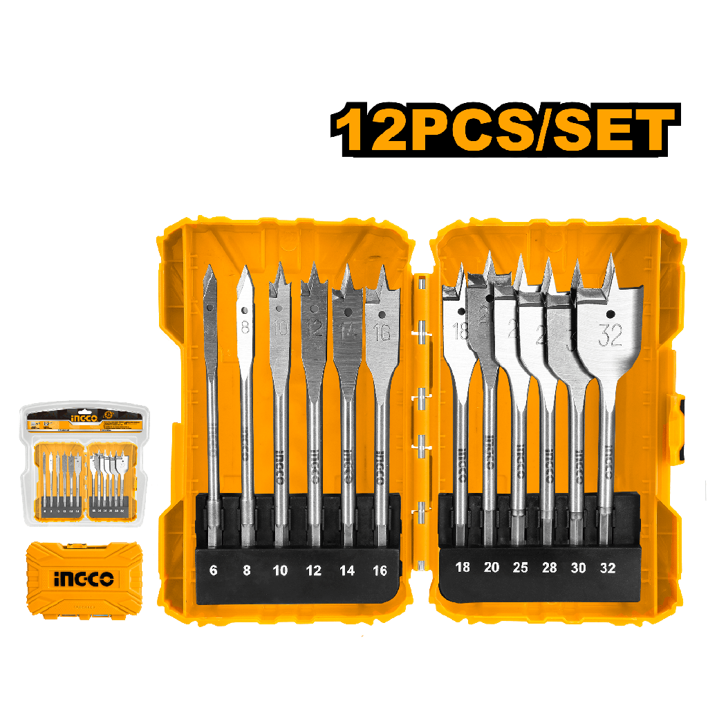 SET BROCAS PLANAS  12 PCS   AKDL1201