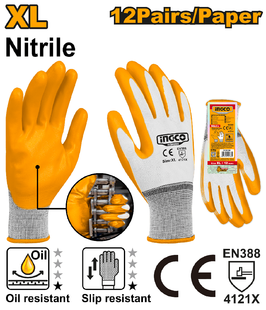 GUANTE NITRILO XL Pack indivisible  12 u.