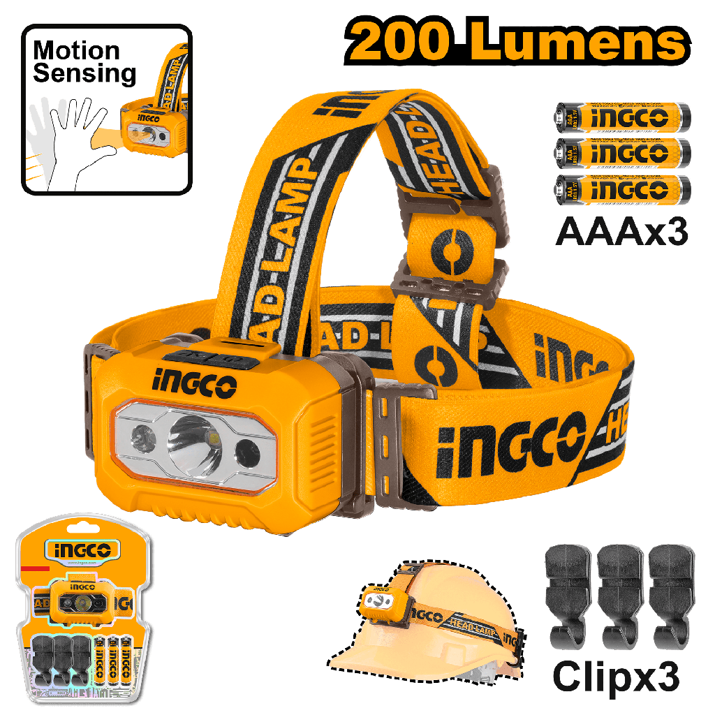 LINTERNA FRONTAL 200 Lm