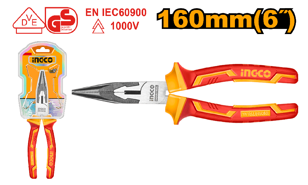 ALICATE PUNTA LARGA AISLADO 160mm