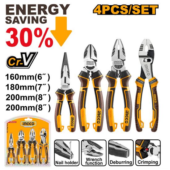 JUEGO 4 ALICATES 160/180/200/200mm