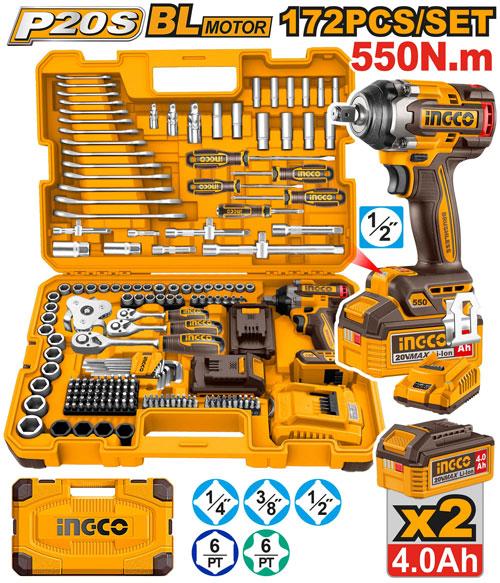 * MALETA 172 PCS HERRAMIENTAS COMBINADAS + LLAVE IMPACTO