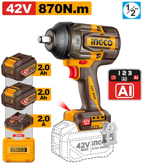 LLAVE DE IMPACTO 42 V 870 Nm