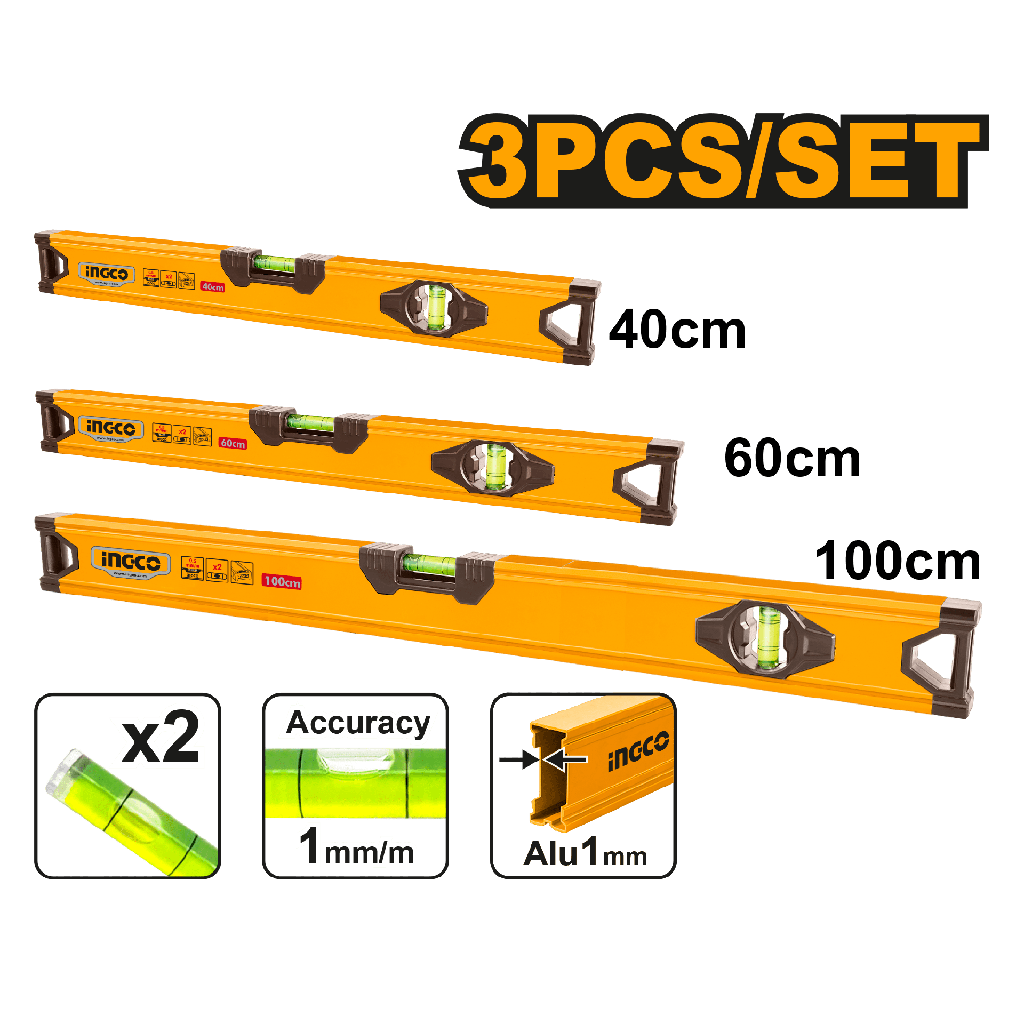 PACK 3 NIVELES (40,60,100 cm)  INGCO HSL10203