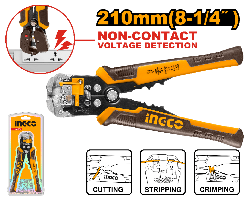 PELACABLES AUTOMATICO CON DETECTOR DE VOLTAJE 210mm