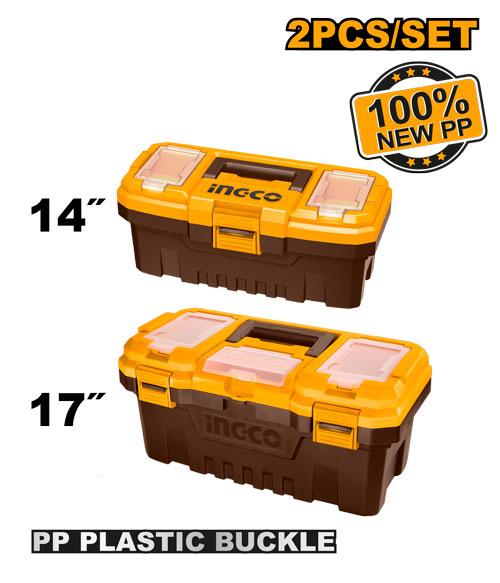 2 CAJAS PORTAHERRAMIENTAS PLASTICO  14"- 17"