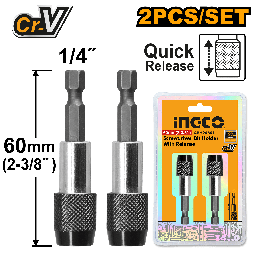 [ABH20601] [0298] SET 2 PCS SOPORTE PARA PUNTAS INTERCAMBIABLES INGCO ABH20601