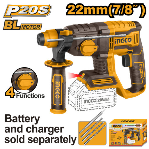 [CRHLI20208] [1038] MARTILLO COMBINADO DEMOLEDOR 22mm 20 V * No incluye Car/Bat