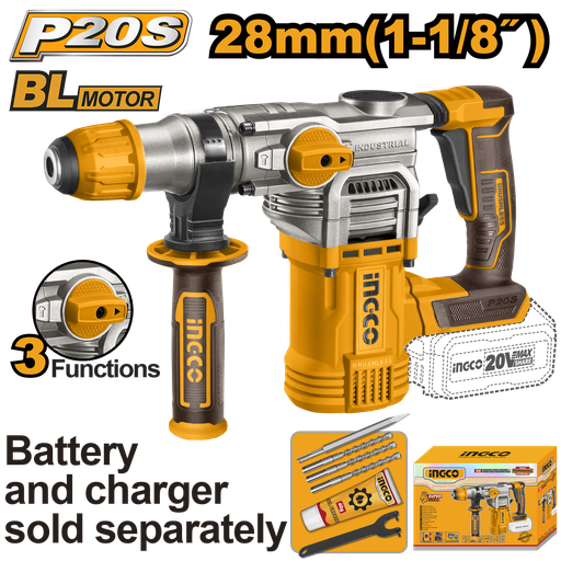 [CRHLI20288] [1015] MARTILLO COMBINADO DEMOLEDOR 28mm 20 V * No incluye Car/Bat