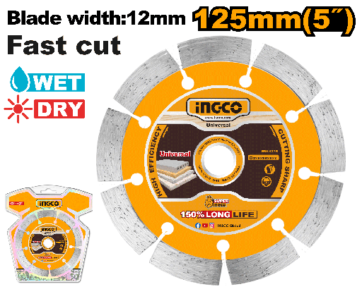 [DMD011252] [0198] DISCO UNIV. SEGMENTADO 125 MM INGCO DMD011251