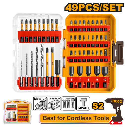 [AKDL24906] [1350] SET DE BROCAS Y PUNTAS DE IMPACTO 49PCS