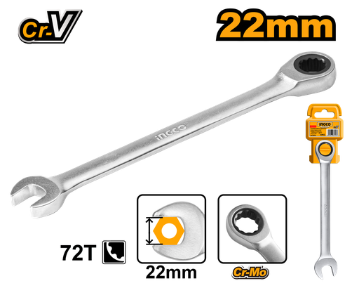 [HCSPAR221] [1316] LLAVE COMBINADA CARRACA 22mm