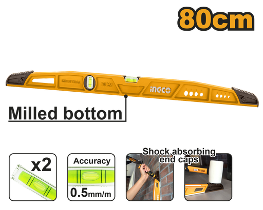 [HBSL08080] [1335] NIVEL ALBAÑIL ANTICHOQUE 80cm