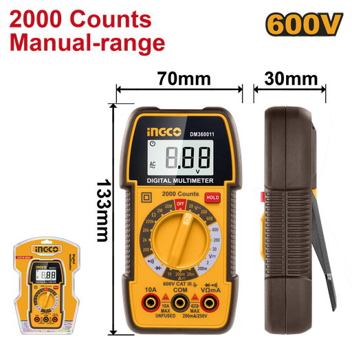 [DM360011] [1340] MULTIMETRO DIGITAL 600v