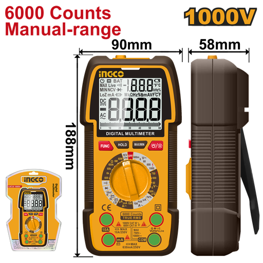 [DM310002] [0351] MULTIMETRO DIGITAL 1000v