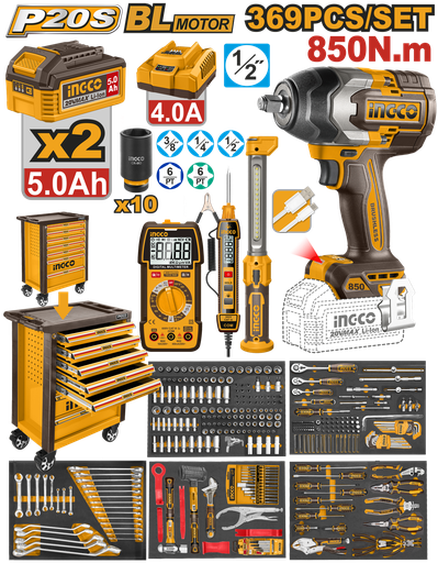[HTCS283692] [1392] CARRO TALLER 369 PIEZAS
