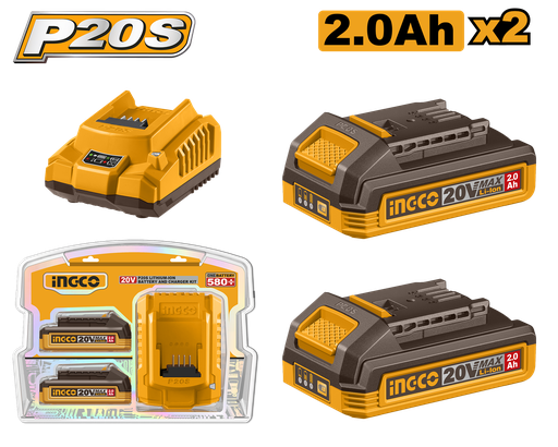 [FBCPK2212E] [1027] PACK 2 BATERIAS 2.0 Ah + CARGADOR 20V
