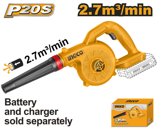 [CABLI2078E] [1025] SOPLADOR 20V  2,7 m³/min *No incluye Carg/Bat