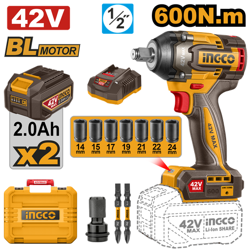 [CIWLI42602E] [1415] LLAVE DE IMPACTO 600 Nm 42 V