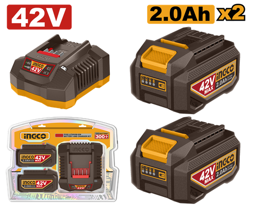 [FBCPM20221E] [1425] PACK CARGADOR + 2 BATERIAS 2 Ah 42V