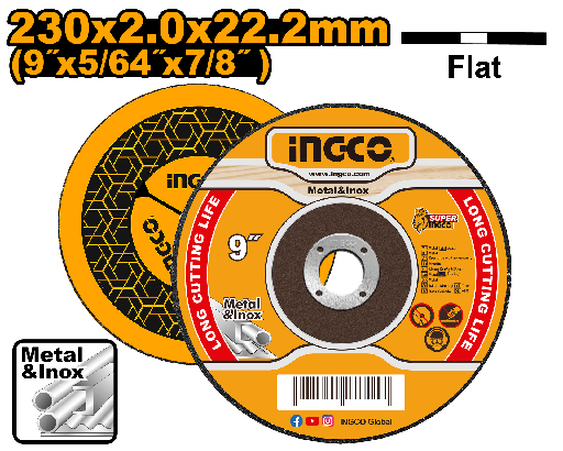 [MCD202303] [0632] DISCO CORTE METAL-INOX ULTRAFINO 230mm