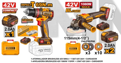 [PACK 4201W] [4201W] PACK 42V CIDLI426981E + CAGLI4108112E