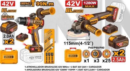 [PACK 4202W] [4202W] PACK 42V CIDLI429982E + CAGLI4128112E