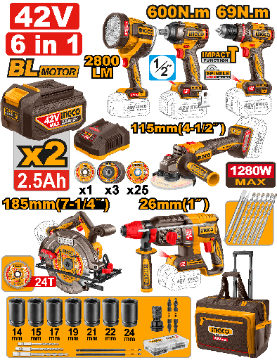 [COSLI260496E] [4205] * PACK MALETA  6 PZAS 42V