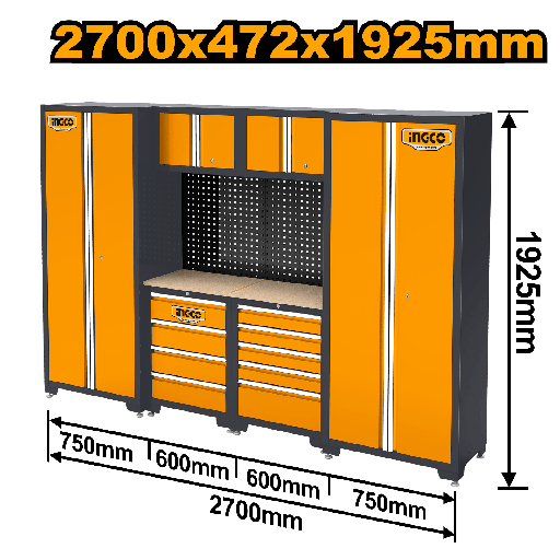 [HRGCS006] [2508] * ARMARIOS TALLER  2700x472x1925 mm
