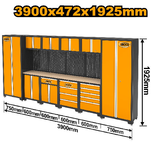[HRGCS010] [2510] * ARMARIOS TALLER  3900x472x1925 mm