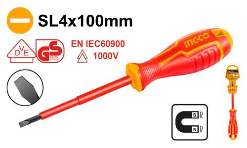 [HISD814100] [0396] DESTORNILLADOR PLANO AISLADO 4*100mm