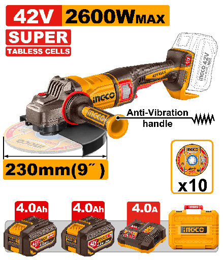 [CAGLI4260182] [1478] AMOLADORA 42 V 230mm