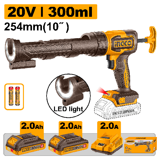 [CCGLI20021E] [1473] PISTOLA SILICONA 20 V