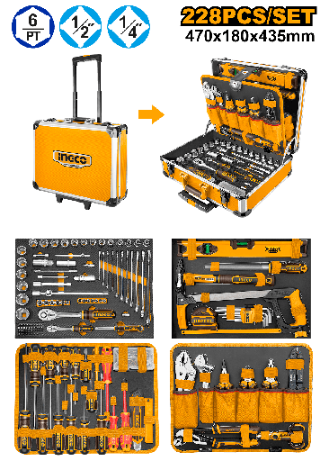 [HKTHP52288] [0582] CAJA DE HERRAMIENTAS 228 PCS